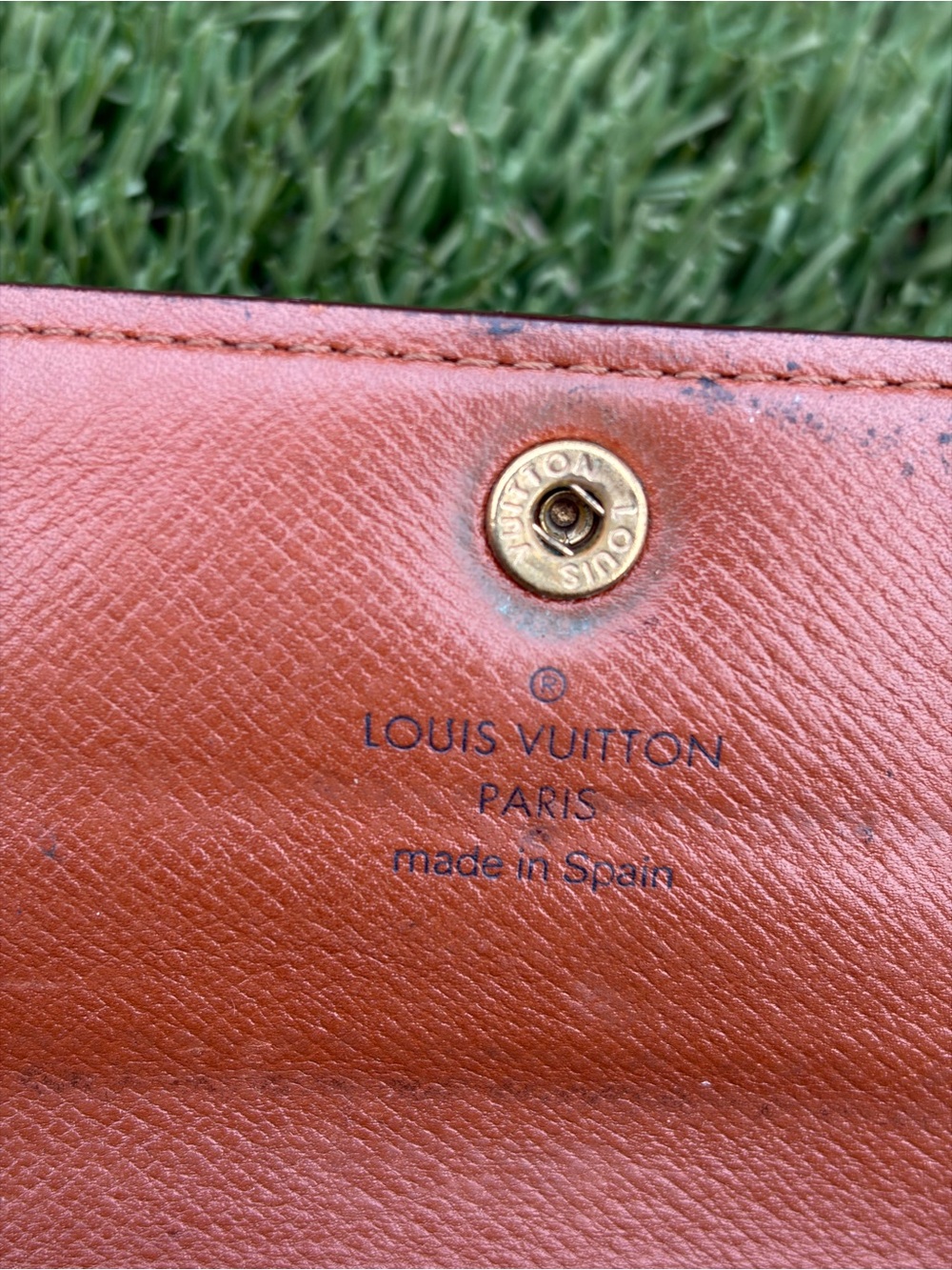 Louis Vuitton Monogram Long Wallet Sarah Authentic 1996 DateCode Spain Damaged - Picture 8 of 12